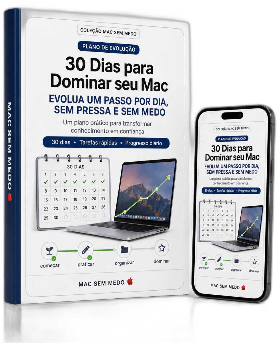 Mockup do Plano de Evolução de 30 Dias MAC SEM MEDO 🍎