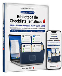 Mockup da Biblioteca de Checklists Temáticos MAC SEM MEDO 🍎