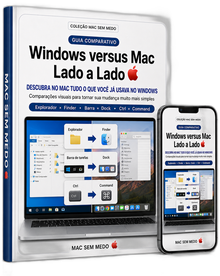 Mockup do Guia Windows × Mac Lado a Lado MAC SEM MEDO 🍎